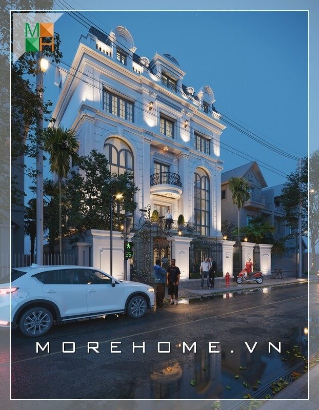 Mẫu thiết kế kiến trúc đẹp cho biệt thự cao cấp tại Hà Nội cuốn hút mọi ánh nhìn